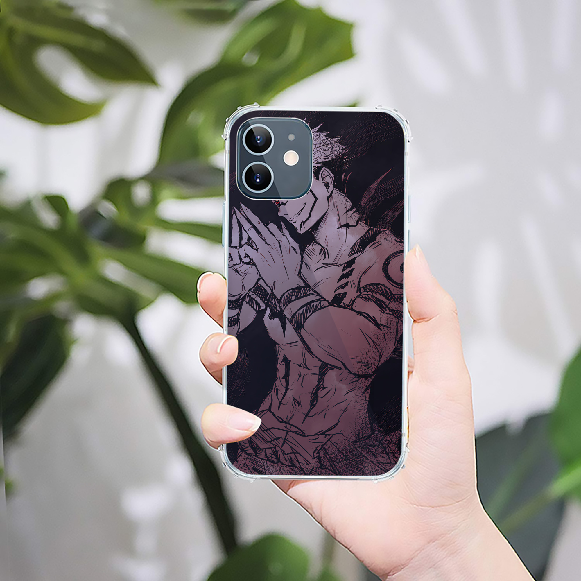 （画像用） 呪術廻戦 Jujutsu Kaisen 【iPhone 12シリーズ対応】透明スマホケース（クリアソフトケース）